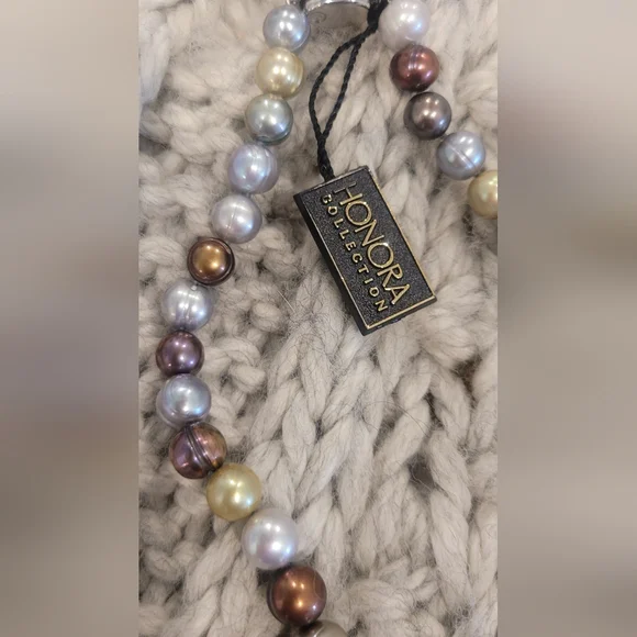 New Honora Multicolor Pearl Necklace 19" Inches - Picture 10 of 12